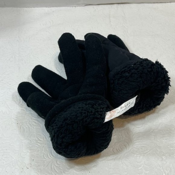 Black Thermal Fleece Lined Winter Ladies Gloves Small - Picture 8 of 10